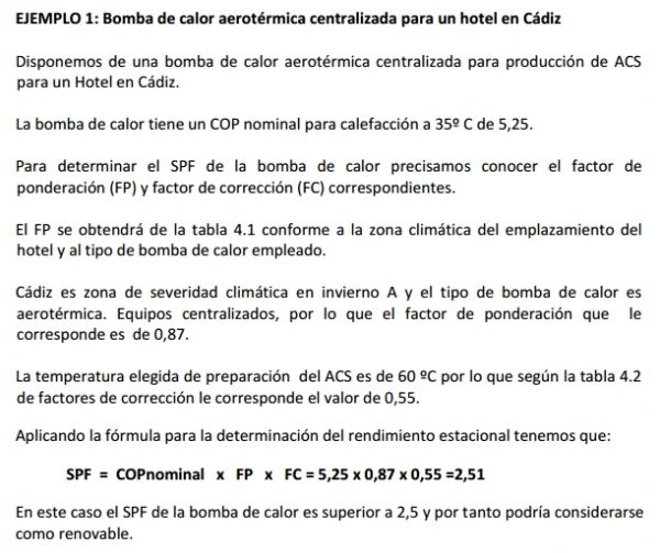 ejemplo IDAE bomba aerotermia