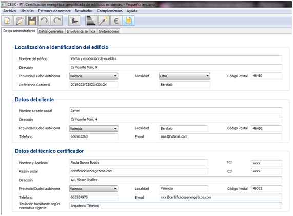 CE3X Datos Generales