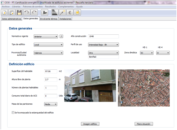 CE3X Datos edificio
