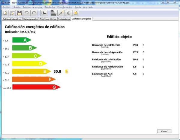 calificacion certificacion energetica