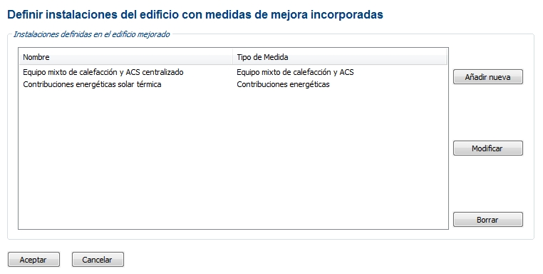 medidas conjunto mejoras instalaciones