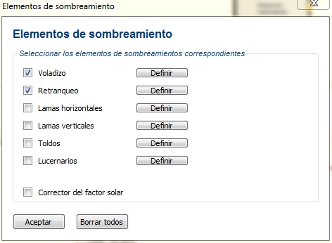 elementos de sombreamiento