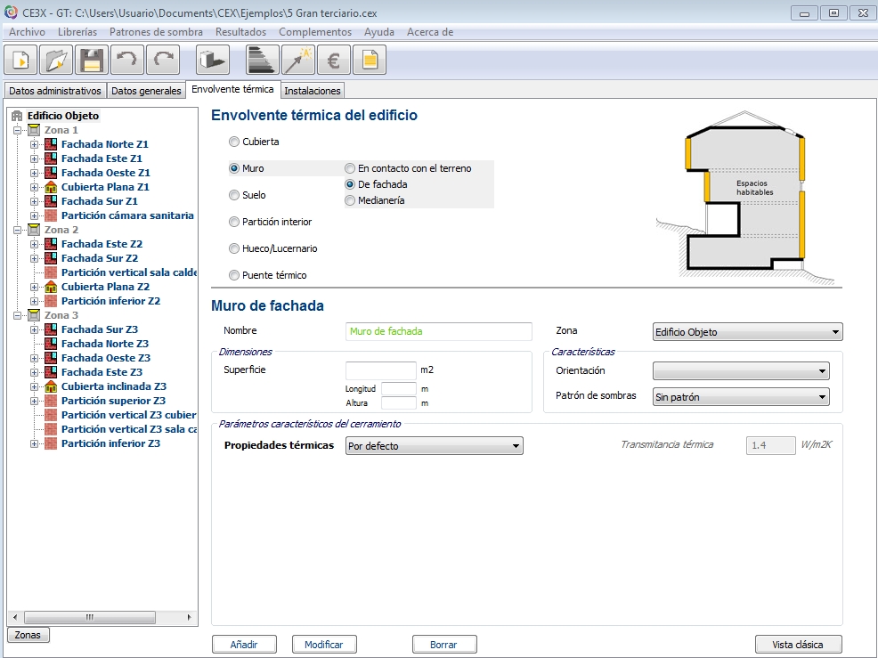 ce3x gran tericiario envolvente termica zonas