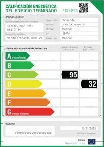 certificado energético calificación energética etiqueta
