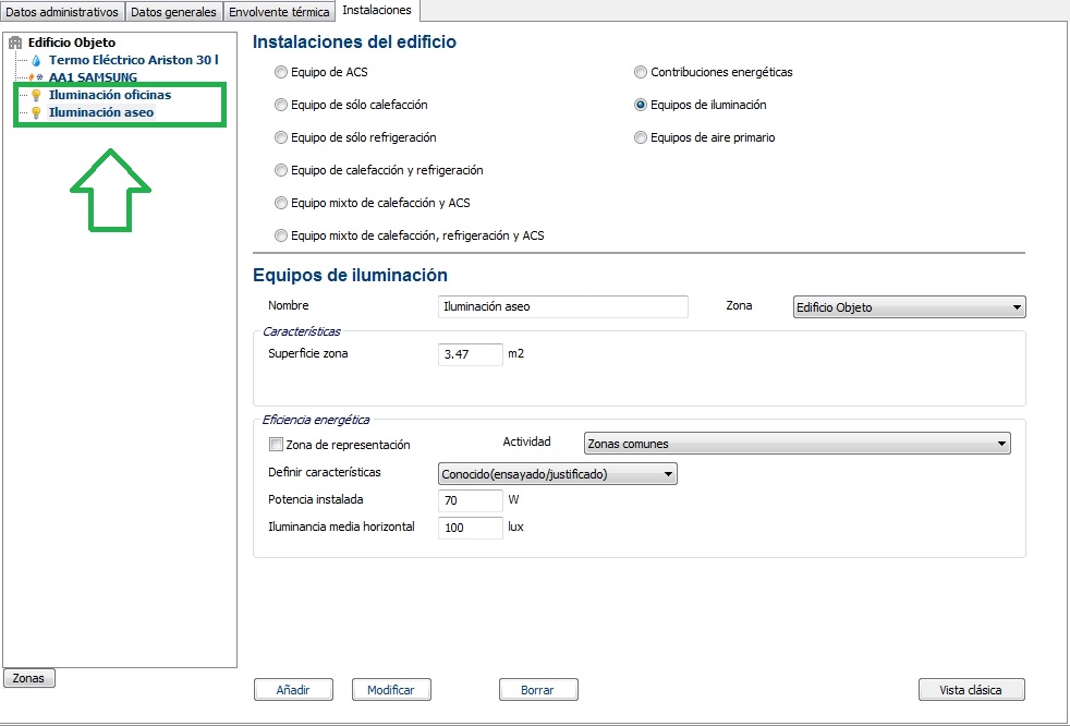 equipos iluminación CE3X v 2 1 local certificado energético