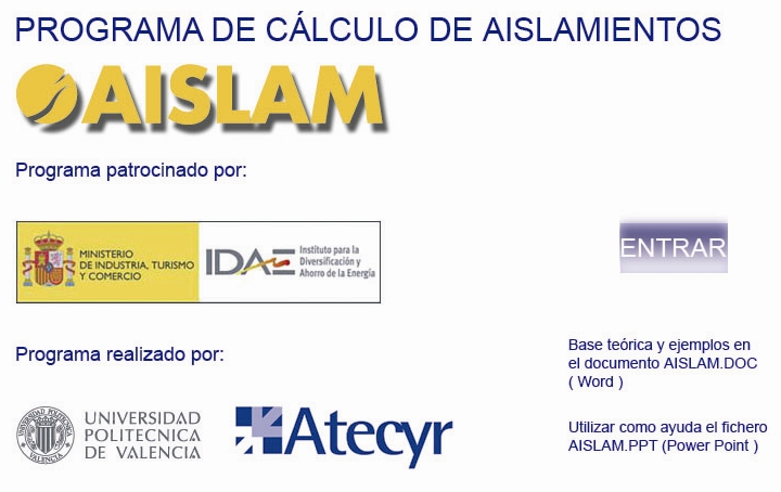 aislam calculo espesores aislamiento