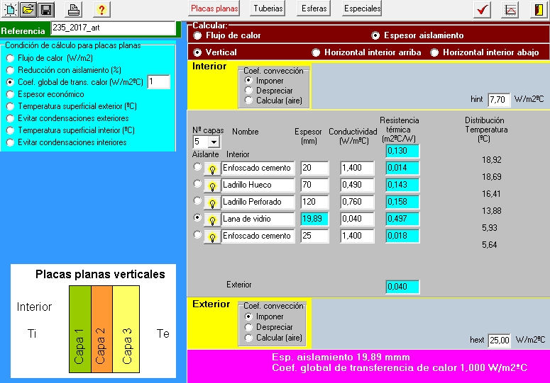 AISLAM calculo espesor aislamiento termico CTE