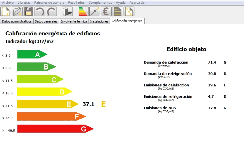 mejora desde archivo calificación energética