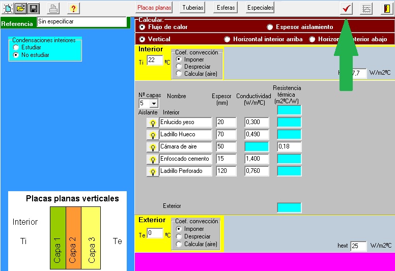 aislam calcular temperaturas condensaciones