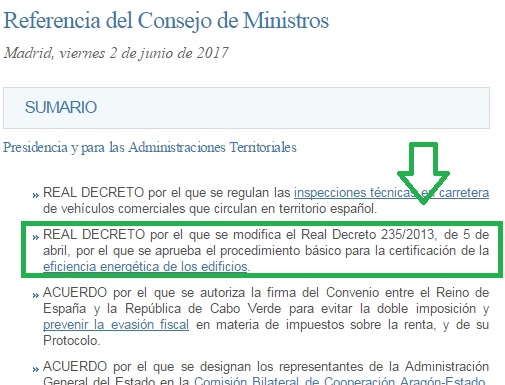 Modificacion RD 235 2013 consejo de ministros