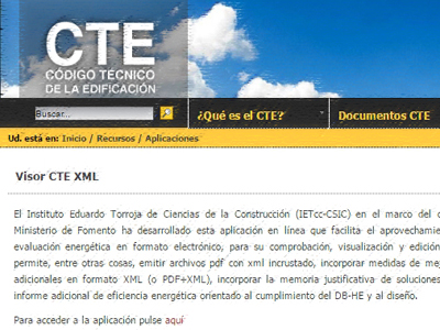 Visor CTE XML certificado energetico