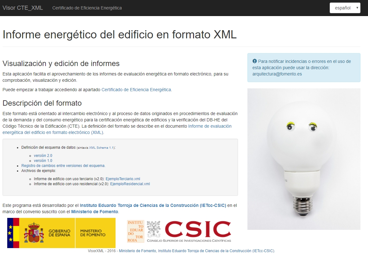 Análisis de resultados de estudio energético con visor CTE xml