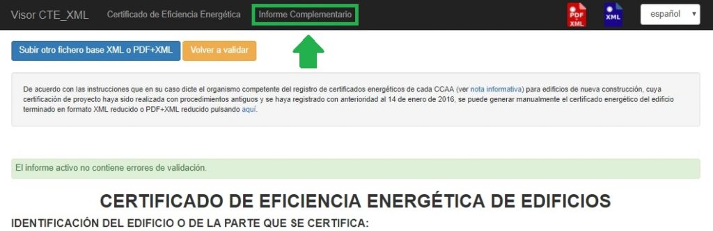 visor CTE xml informe complementario
