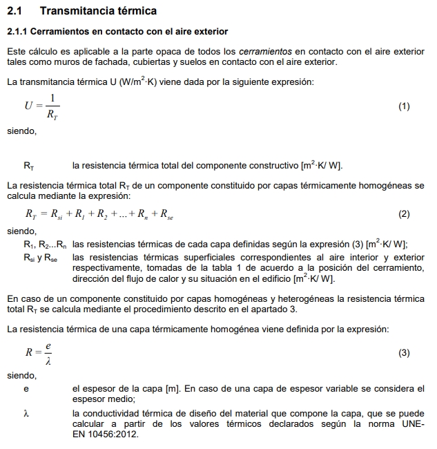 Guía para calcular un puente térmico transmitancia termica