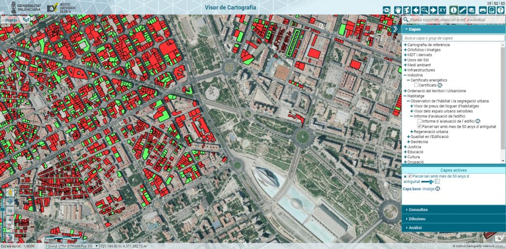 el Informe de Evaluación del Edificio visor