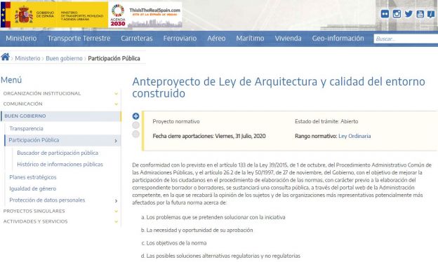 ley de arquitectura y calidad del entorno construido