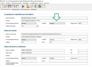 Zona climatica del CTE datos administrativos