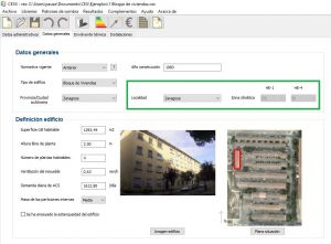 Zona climatica del CTE datos generales automatica