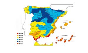 Zona climatica del CTE mapa