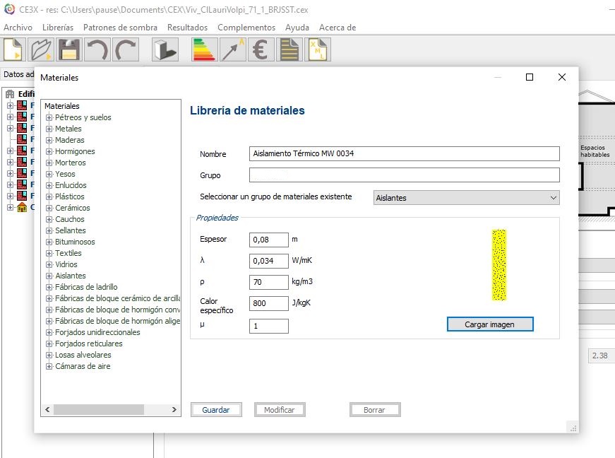 materiales nuevos en CE3X creacion datos nuevo material