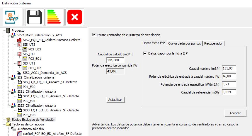 HULC sistema de ventilacion actualizar