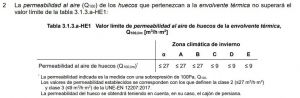 Blower door permeabilidad aire de huecos DB HE1 2019