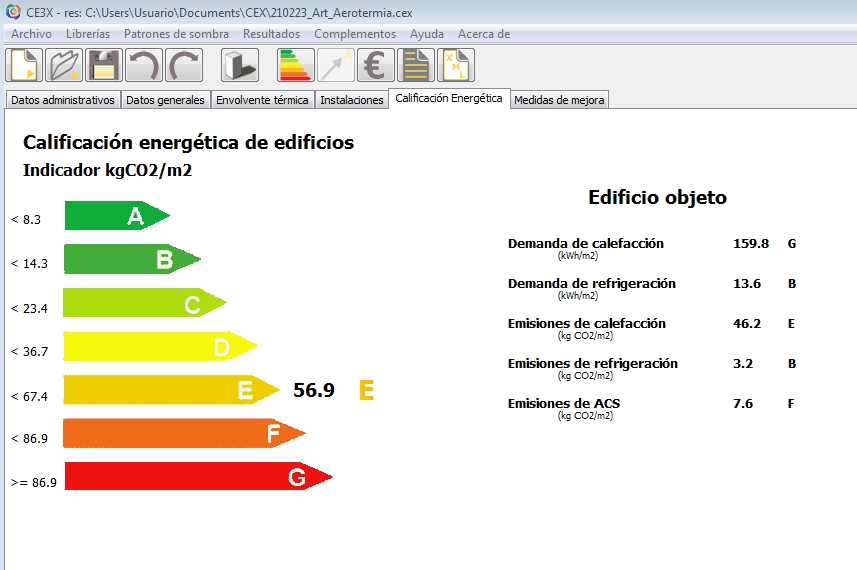 aerotermia calificación energética vivienda