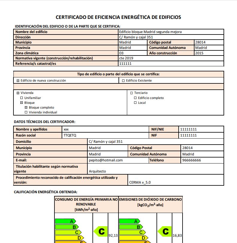 CERMA v5 certificado eficiencia energetica