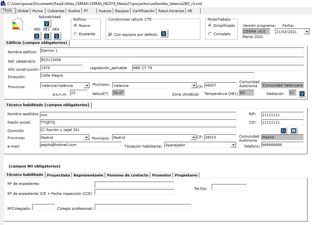 CERMA introduccion de datos