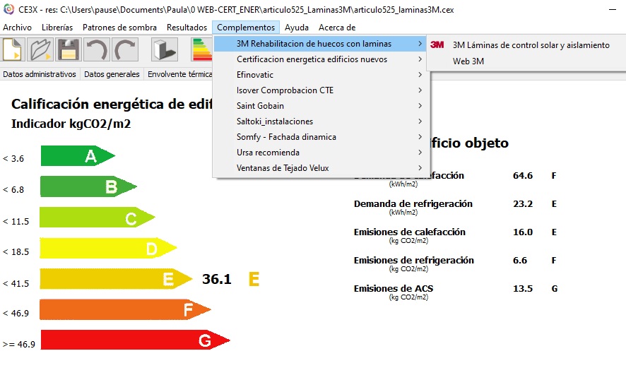 laminas baja emisividad complemento CE3X laminas 3M