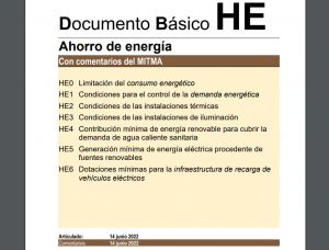 DB HE6 del CTE recarga de vehiculos electricos